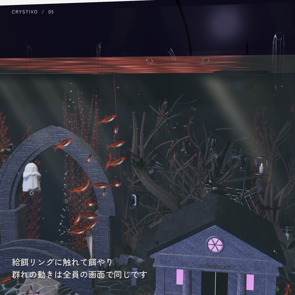 【餌やり / 煌めき】ハロウィン水槽