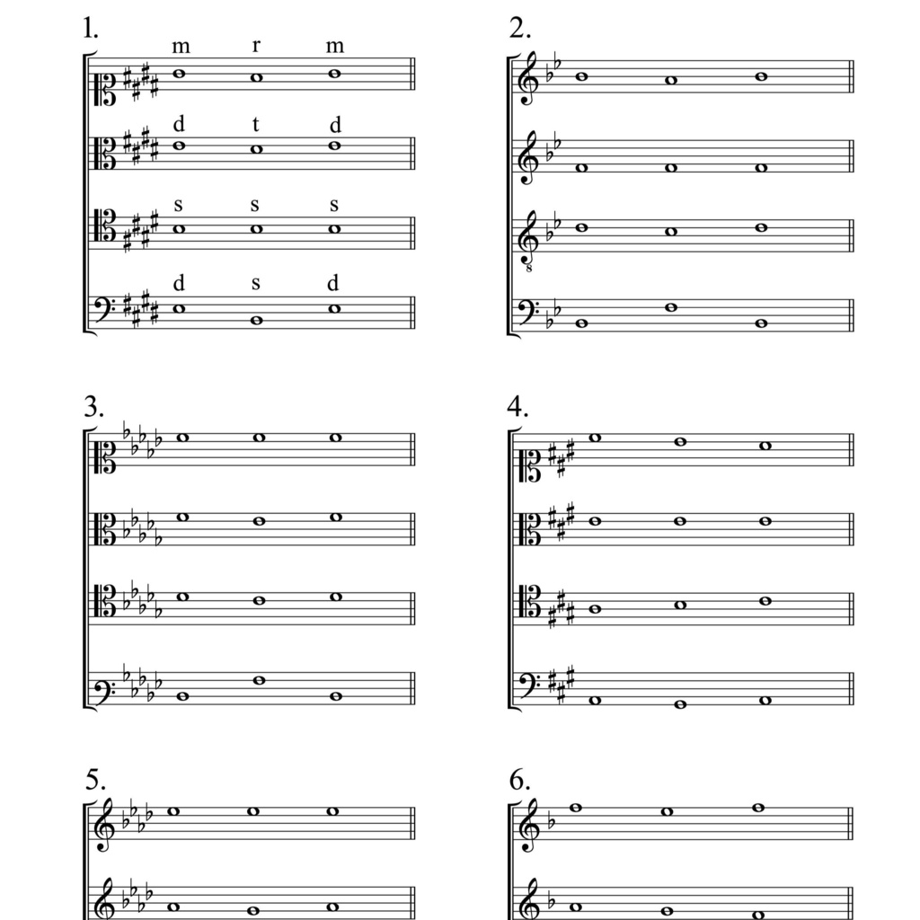 榎本智史『混声四部合唱のためのハーモニー・エチュード第1巻』