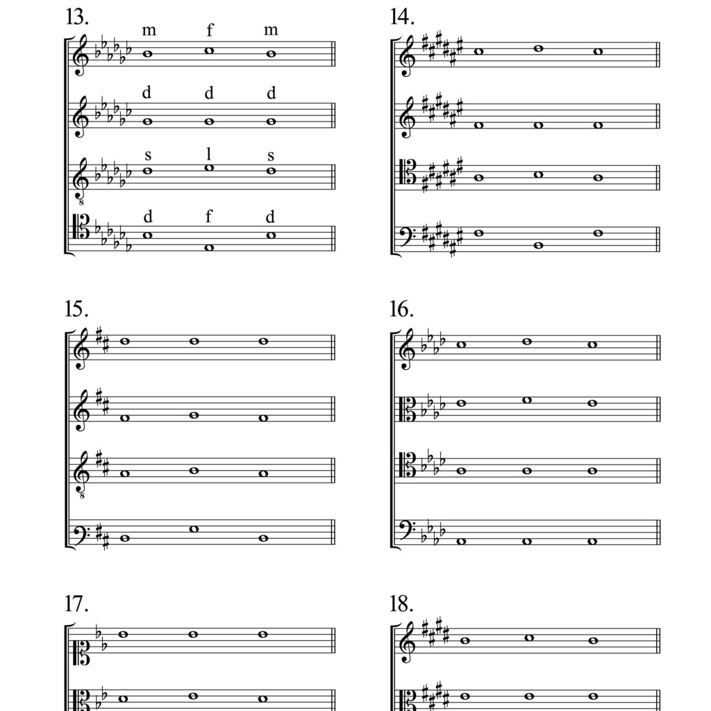 榎本智史『混声四部合唱のためのハーモニー・エチュード第1巻』