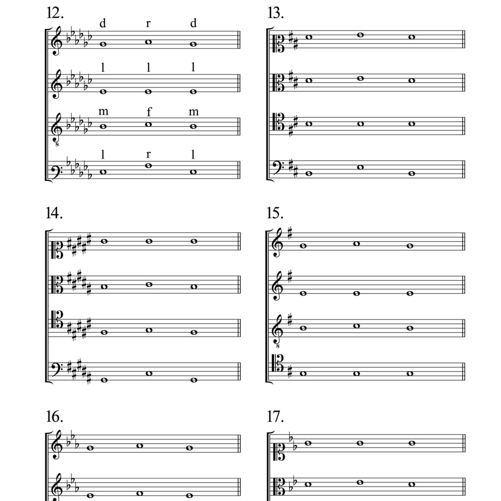 榎本智史『混声四部合唱のためのハーモニー・エチュード第2巻』