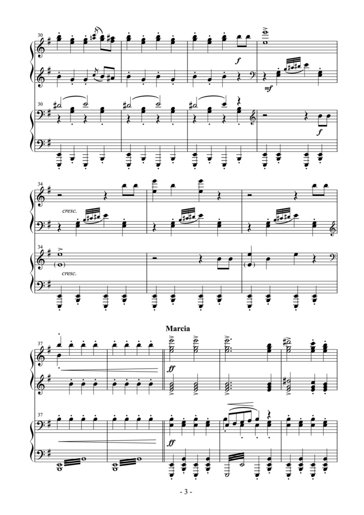 ヨハン・シュトラウスⅡ世《エジプト行進曲》Op.335 ピアノ連弾編曲