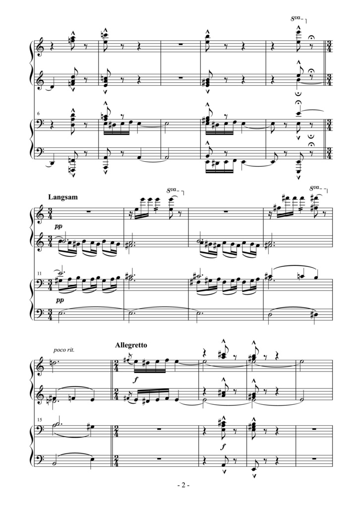 ヨハン・シュトラウスⅡ世《東方のおとぎ話》Op.444 ピアノ連弾編曲