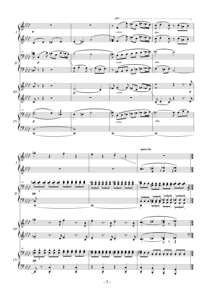 リセンコ 歌劇《タラス・ブルバ》序曲 ピアノ2台8手編曲