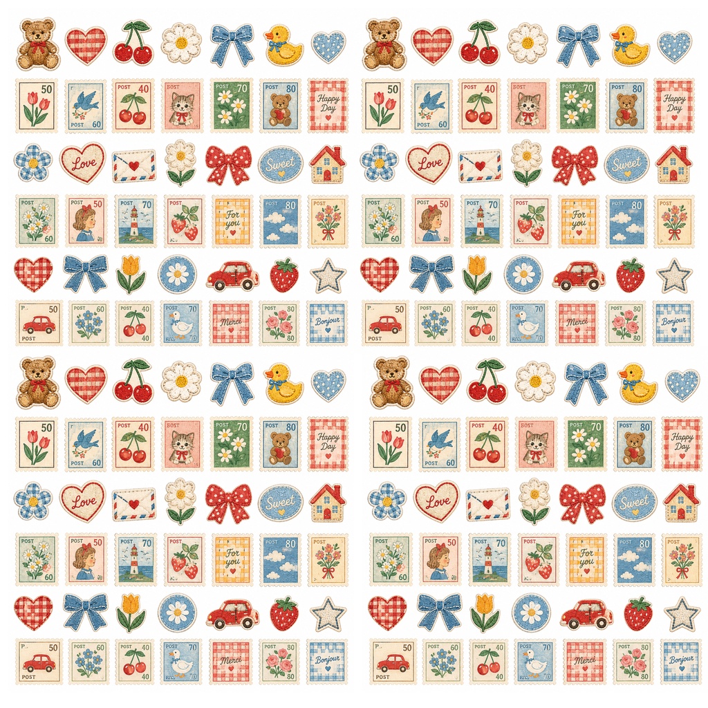 digitalpaper かわいいラッピング柄5枚セット