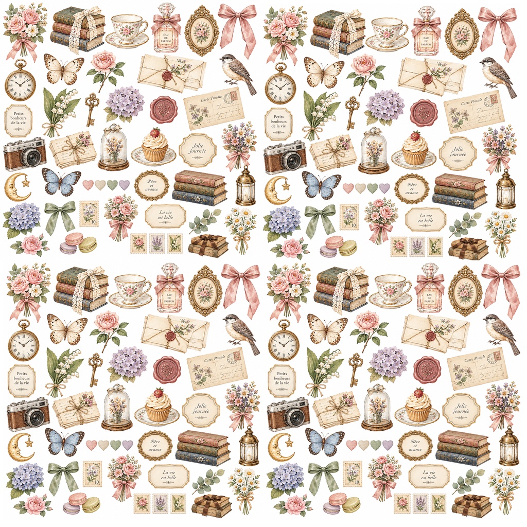 digitalpaper かわいいラッピング柄5枚セット