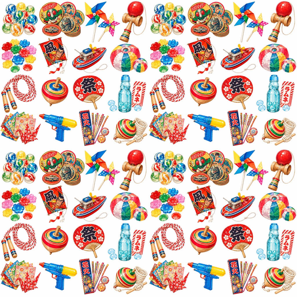 digitalpaper 昭和デコ素材6枚セット