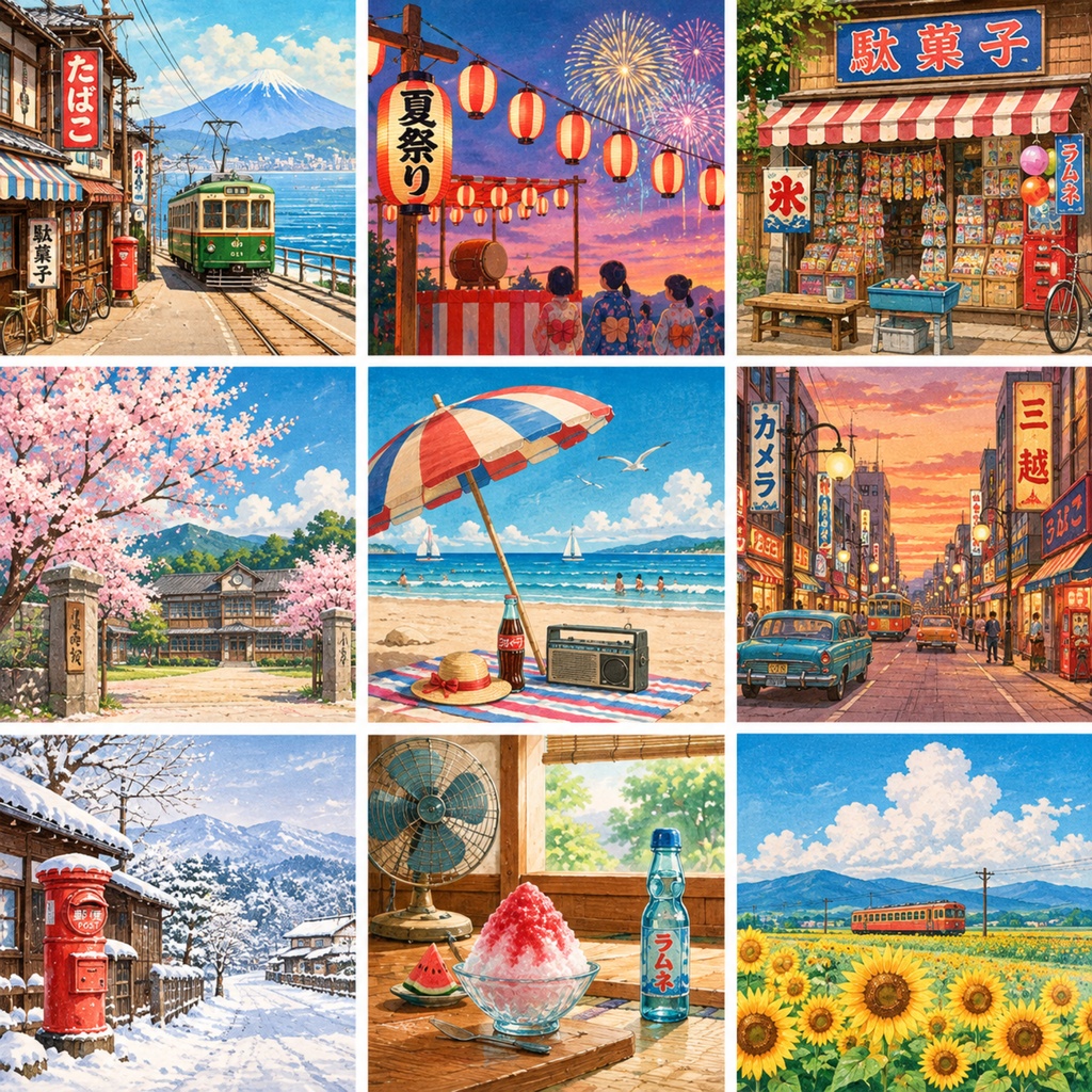 digitalpaper 昭和デコ素材6枚セット