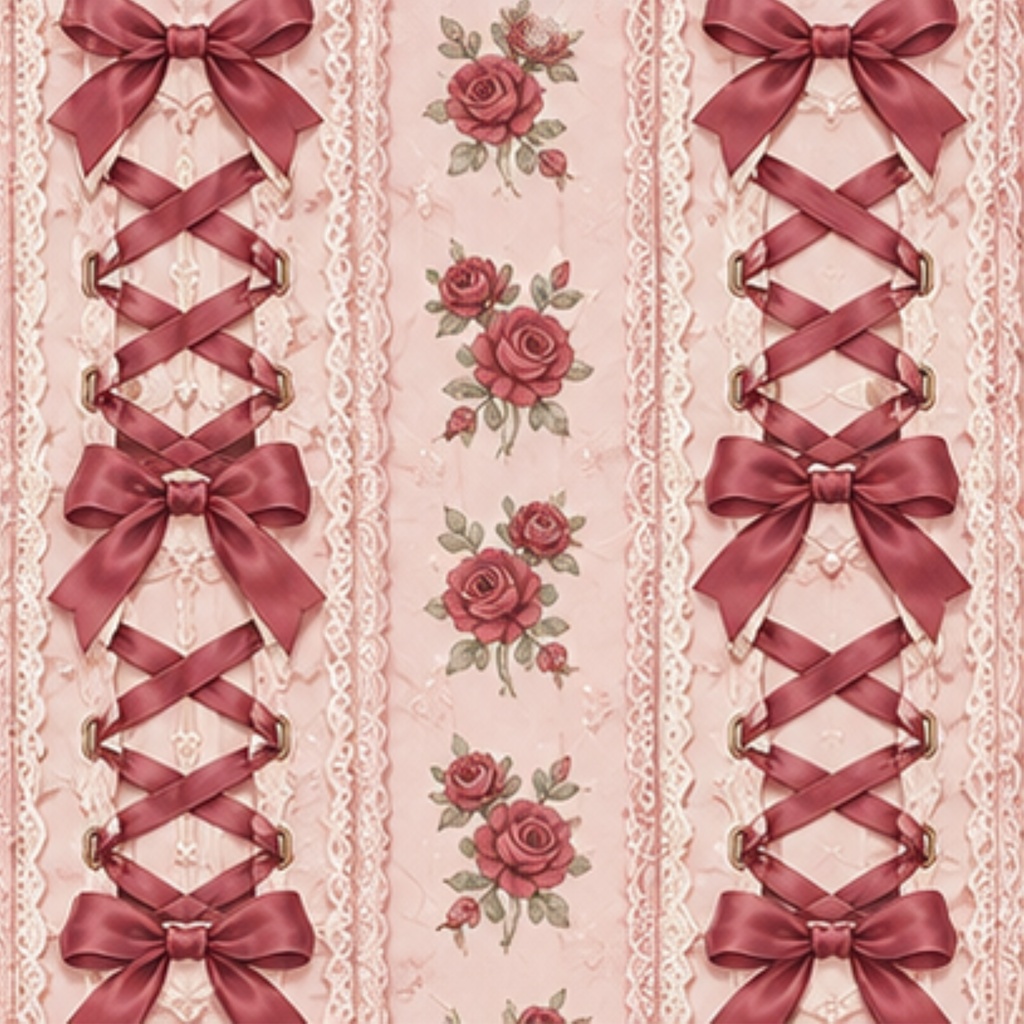ribbon lacing digitalpaper かわいい 編み上げリボン画像 ラッピング 9枚セット