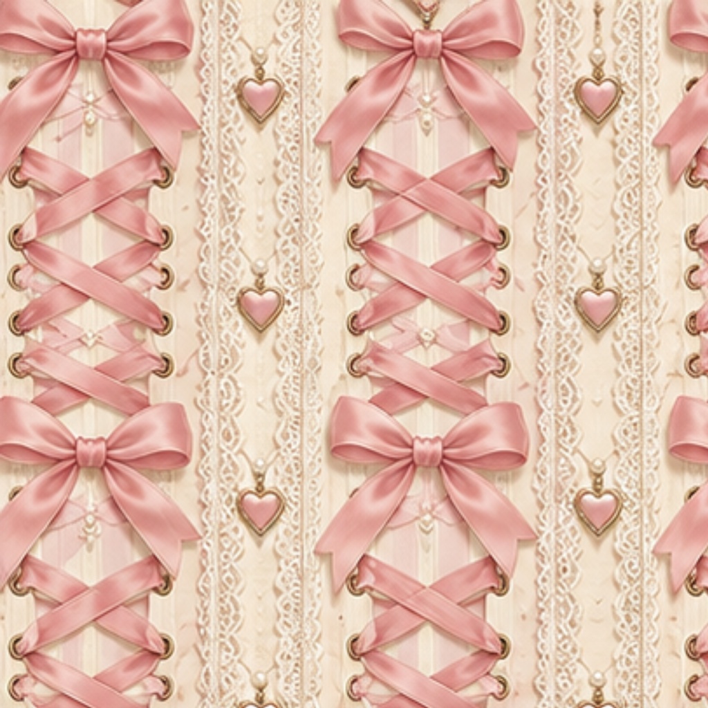 ribbon lacing digitalpaper かわいい 編み上げリボン画像 ラッピング 9枚セット