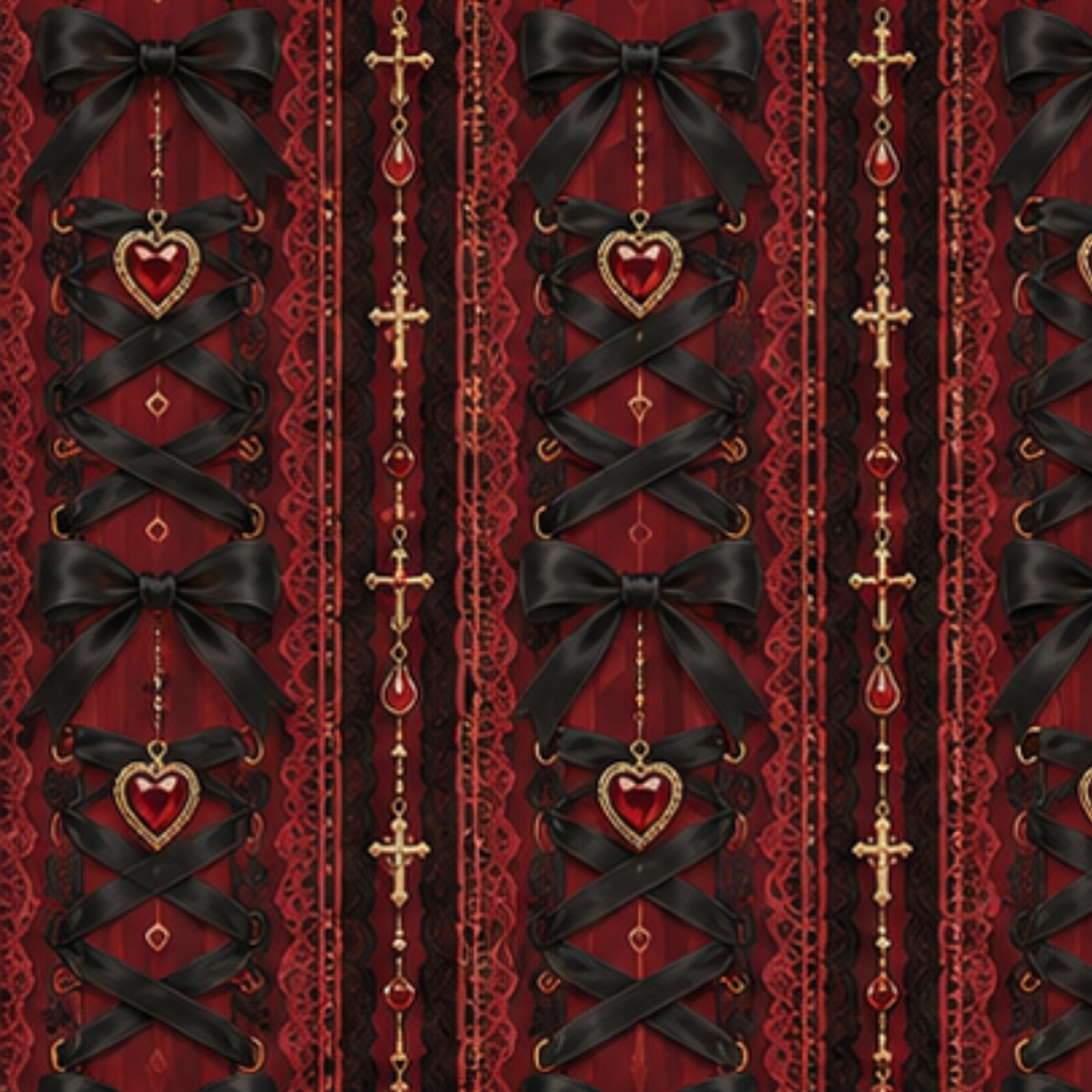 ribbon lacing digitalpaper かわいい 編み上げリボン柄 コラージュ 9枚セット