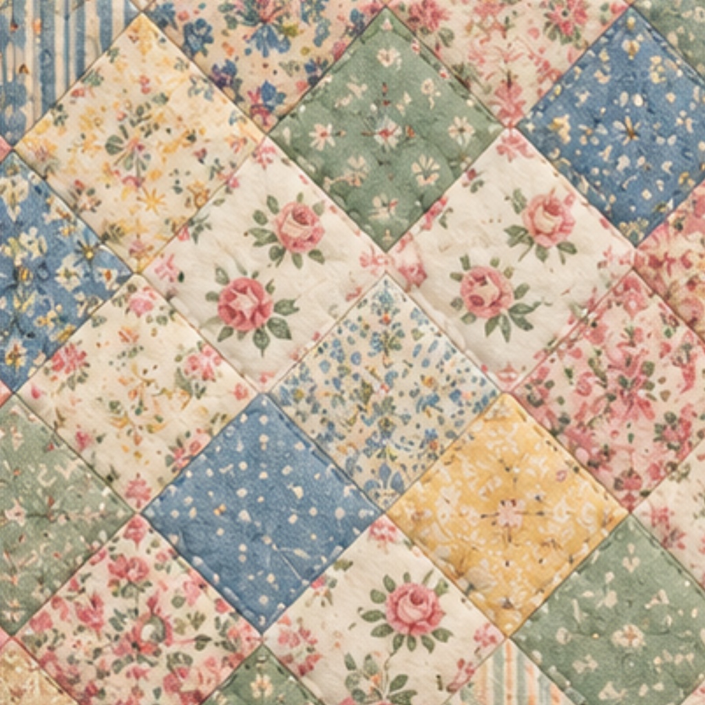 quilting pattern digitalpaper かわいい キルティング柄 ラッピング 9枚セット