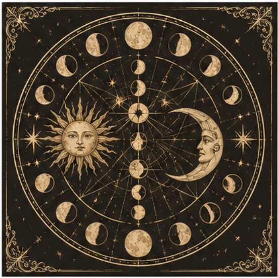sticker print pattern digitalpaper ステッカー柄に 魔法陣 5枚セット