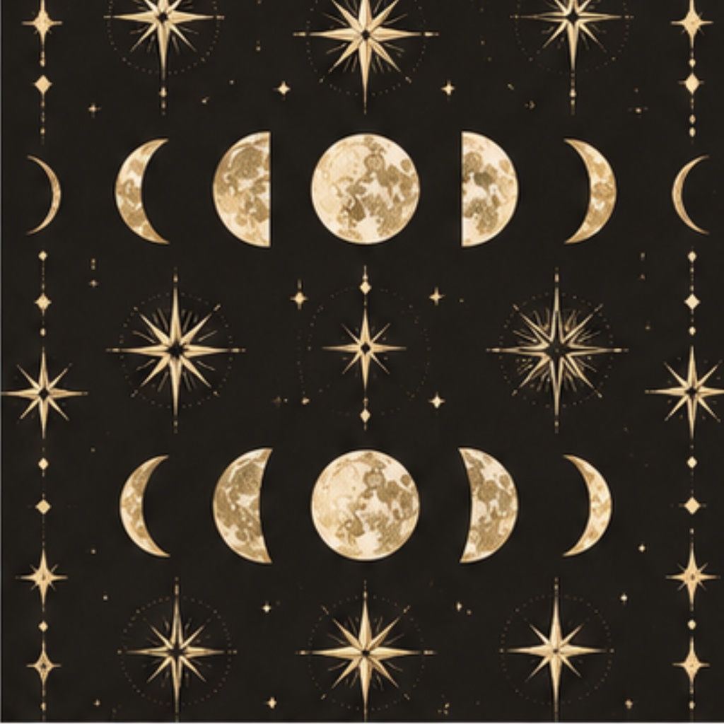 moon digitalpaper 月、星座 コラージュ 5枚セット