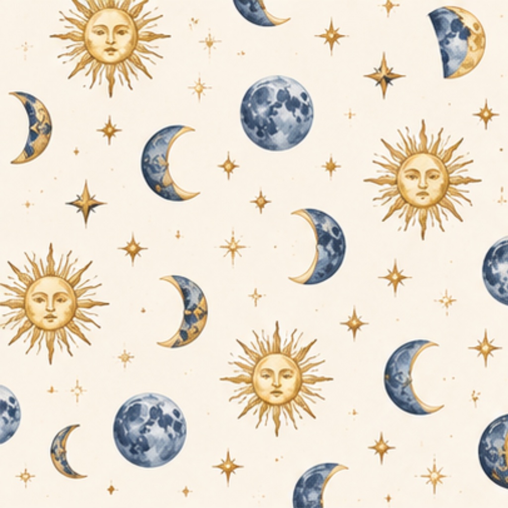 moon digitalpaper 月、星座 コラージュ 5枚セット
