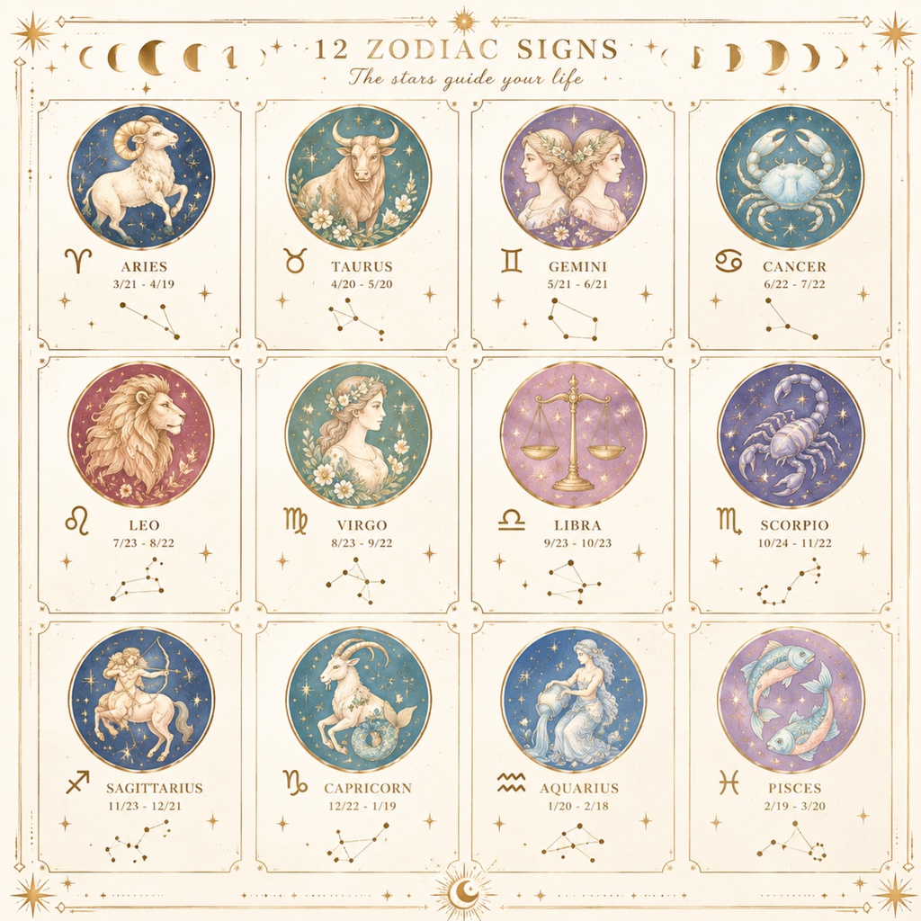 moon digitalpaper 月、星座 コラージュ ５枚セット
