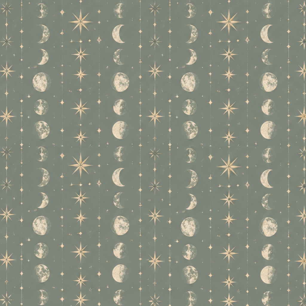 moon digitalpaper 月、星座 コラージュ 壁紙 3枚セット