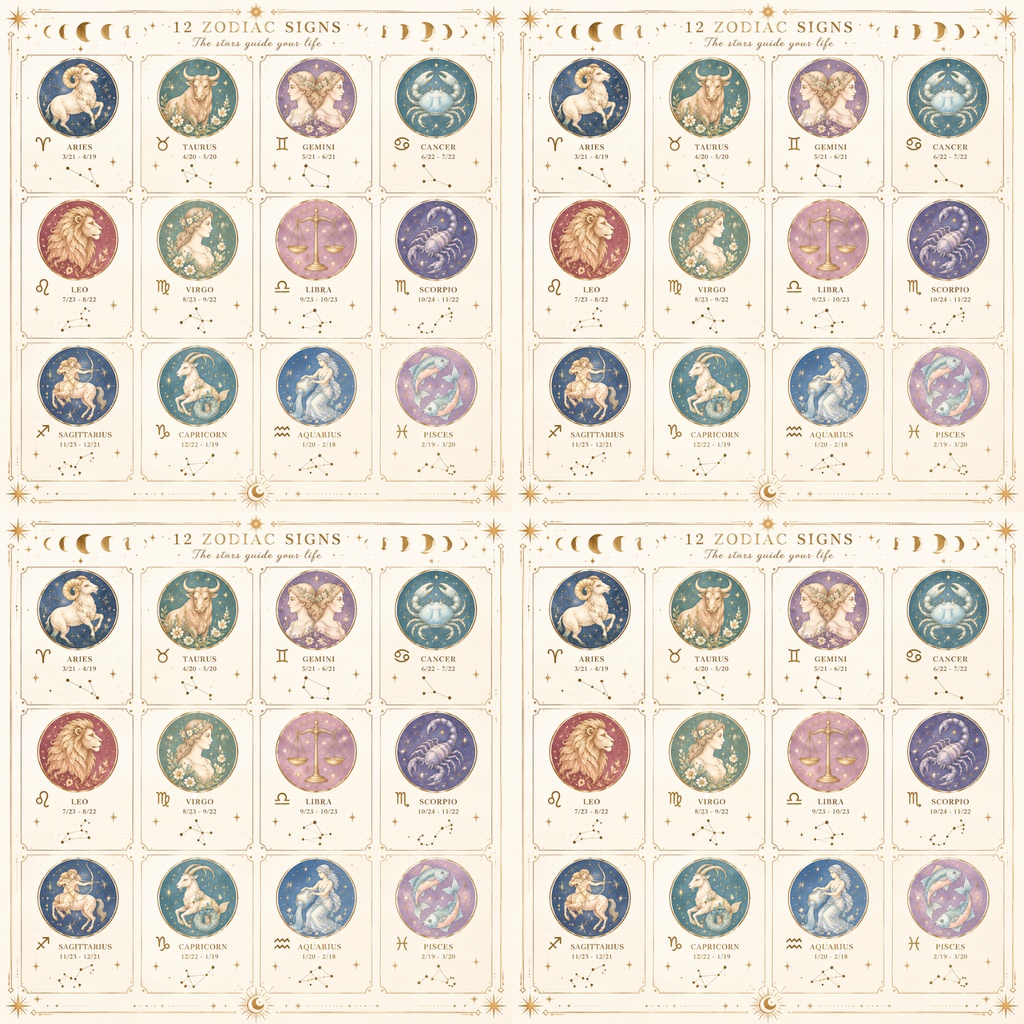 moon digitalpaper 月、星座 コラージュ 壁紙 3枚セット