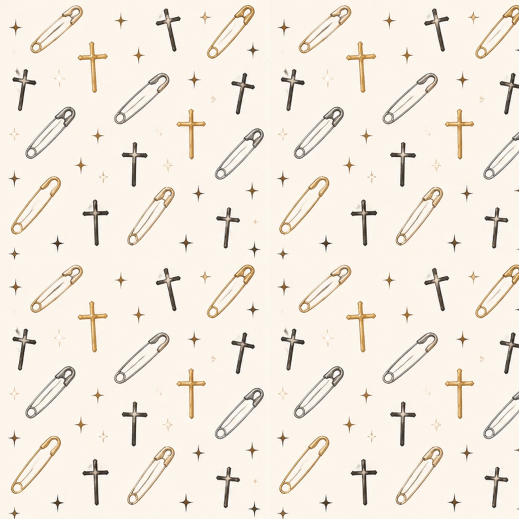 cross digitalpaper 十字架モチーフ コラージュ 壁紙 3枚セット