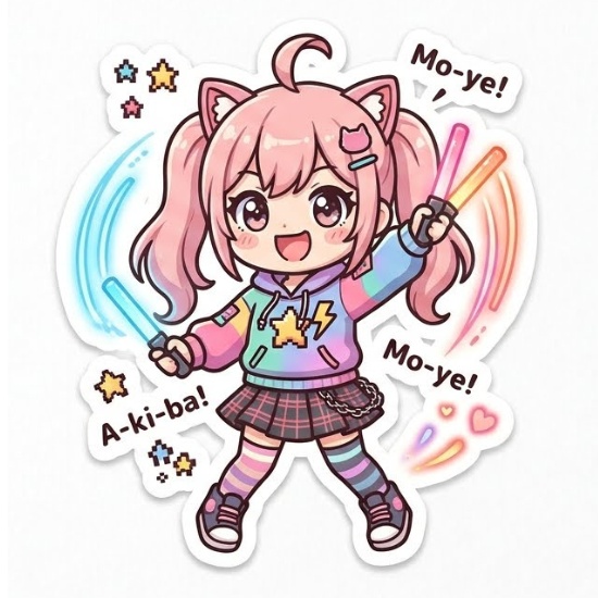 oshikatsu sticker print digitalpaper ステッカー素材 ２枚セット