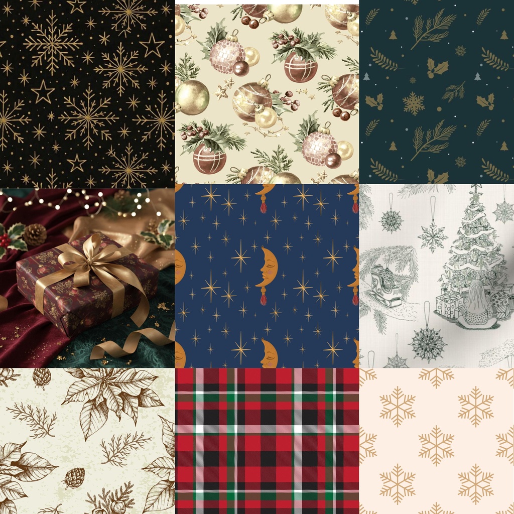 クリスマス/digitalpaper/手帳デコ/コラージュ/9枚セット