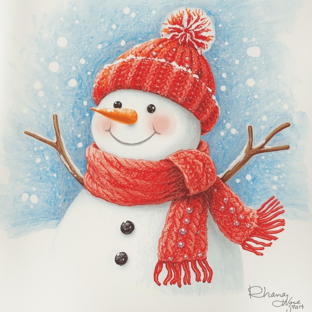 色鉛筆風クリスマス飾りクリップアート