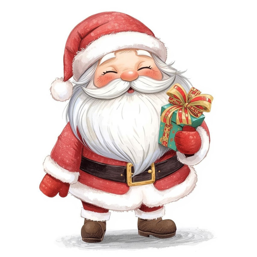 色鉛筆風クリスマス飾りクリップアート