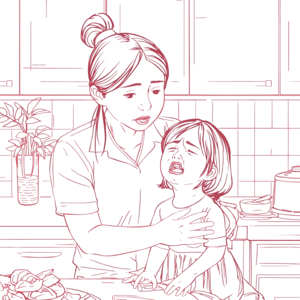 やわらかい風とピンクで描く「育児のリアル」線画クリップアートセット(全10点・PNG)