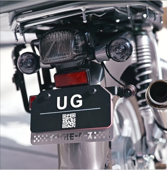 バイク用ナンバープレートカバー(原付用) SNS QRコード作成いたします。 プレート 2枚セット