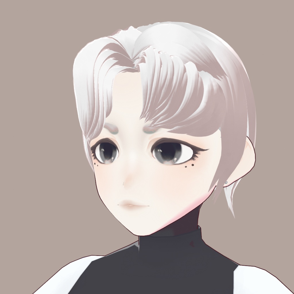 【VRoid】【VRchat】中性 Neuter elegant face エレガントな顔 上品な顔 faceset headset