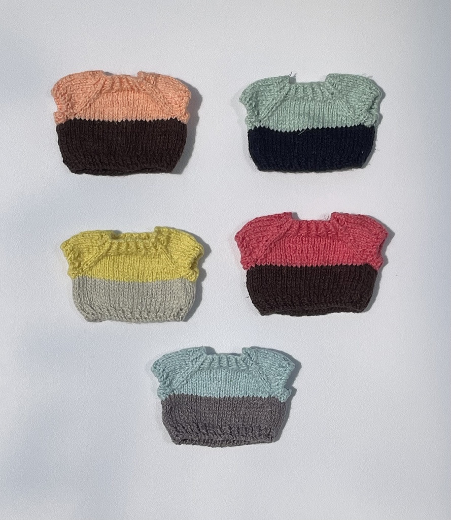 バイカラーサマーニット