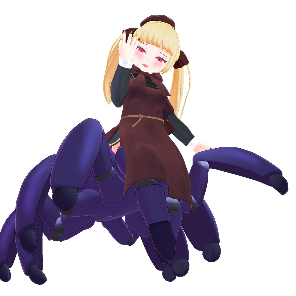 オリジナル3Dモデル アラクネ娘「紫雲-SHIUN-」