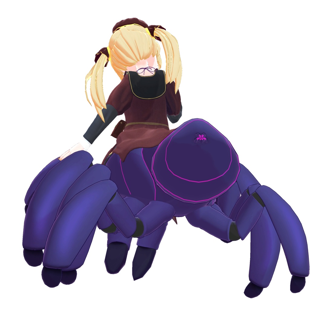 オリジナル3Dモデル アラクネ娘「紫雲-SHIUN-」