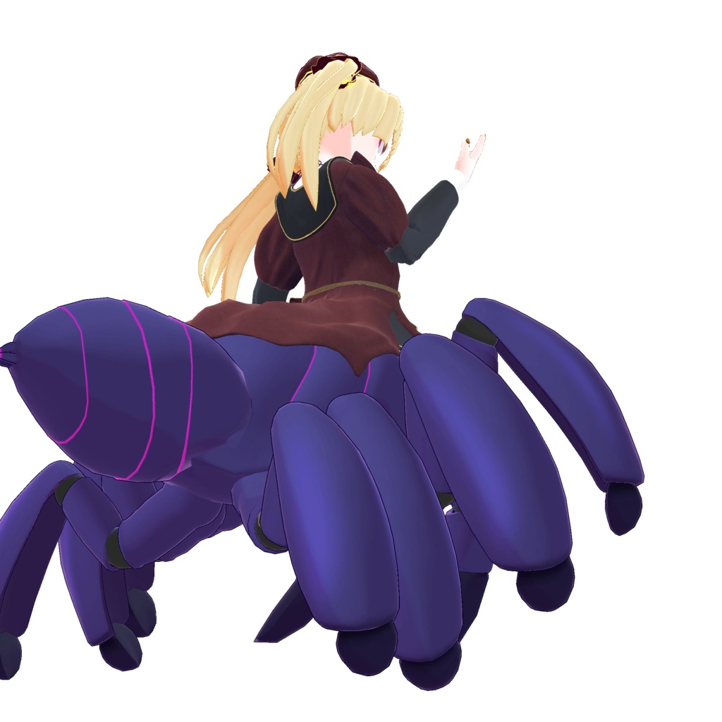 オリジナル3Dモデル アラクネ娘「紫雲-SHIUN-」