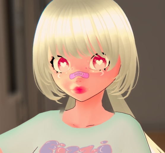 Simple Pink Eyes and Heart Eye Highlight  (VRoid) FREE