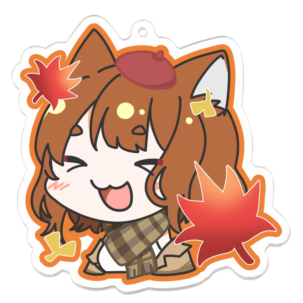 もみじアクリルキーホルダー