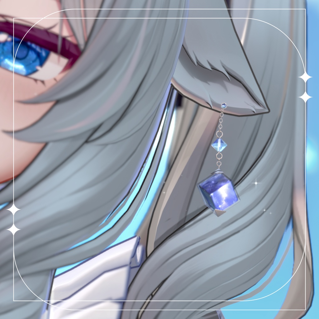 【VRC想定】CosmoCubeEarring⋆.˚⟡ ࣪ ˖