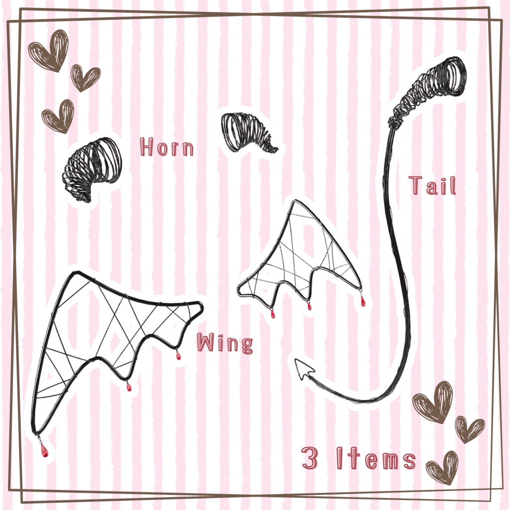 ♡˚₊‧⁺WireDevilSet⁺‧₊˚♡【VRC想定】