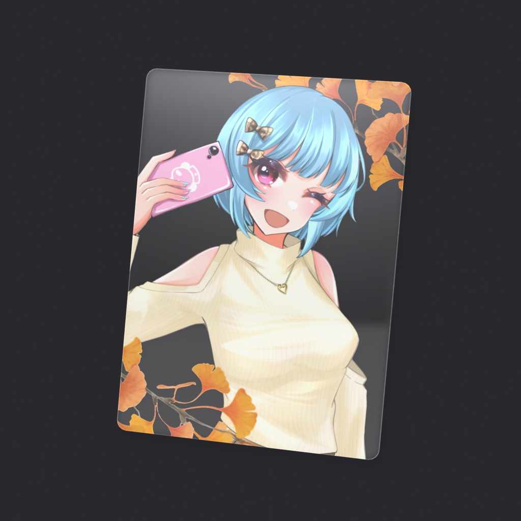 描きおろしイラストクリアカード秋Ver.【菜心なこ】