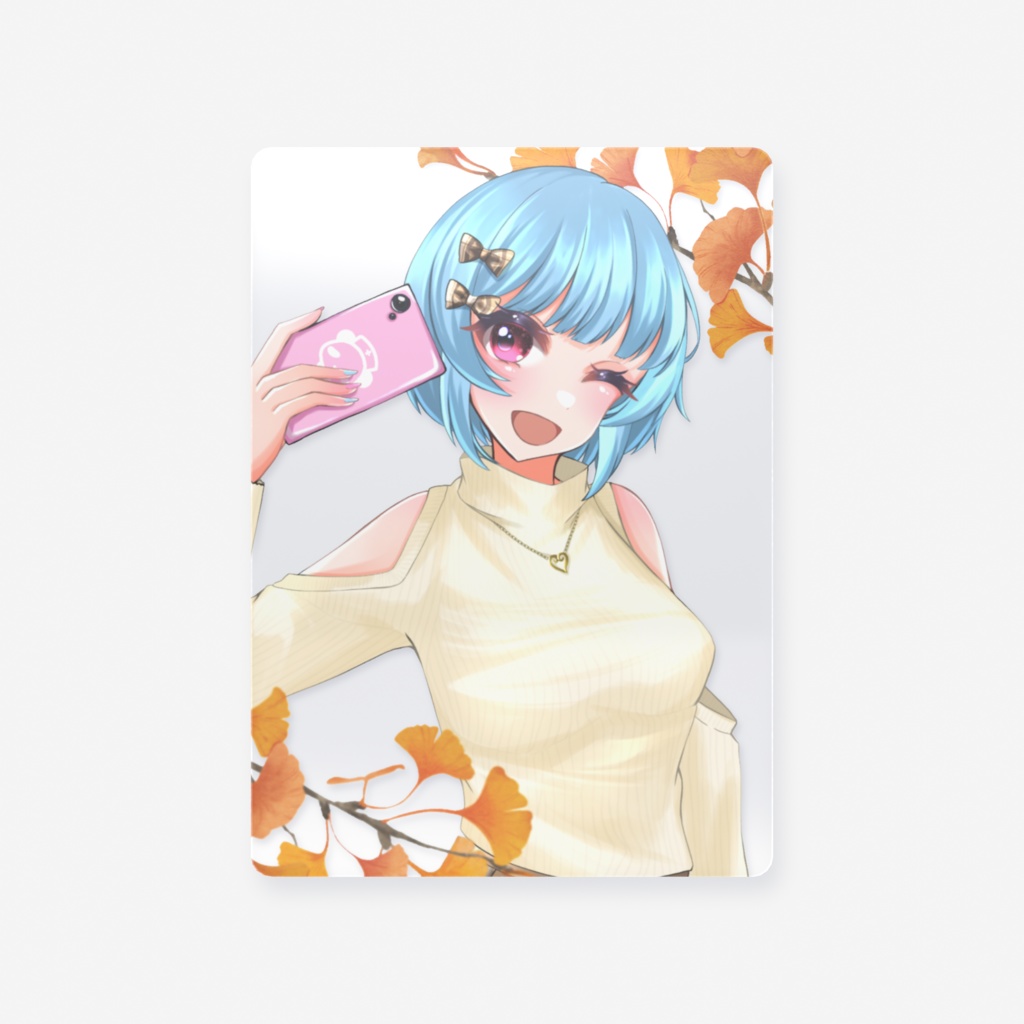 描きおろしイラストクリアカード秋Ver.【菜心なこ】