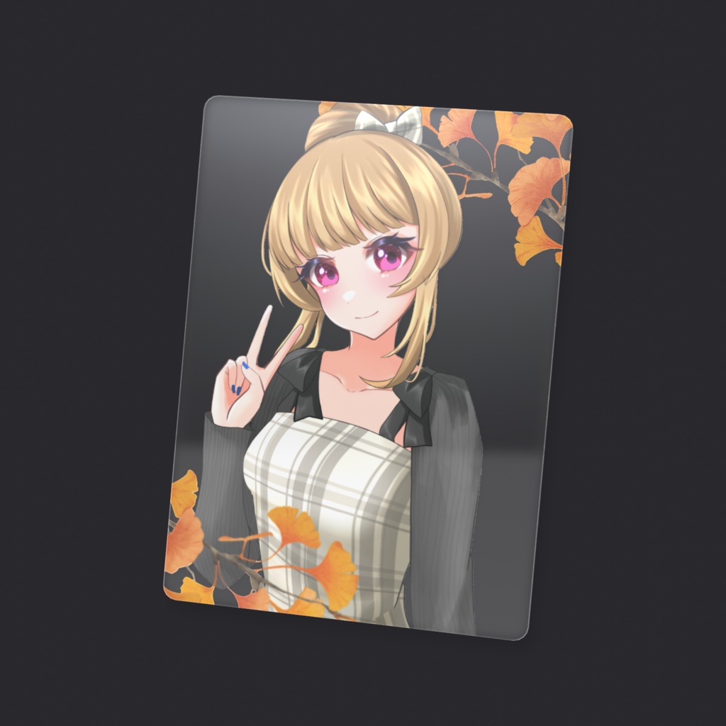 描きおろしイラストクリアカード秋Ver.【雨守カイ】