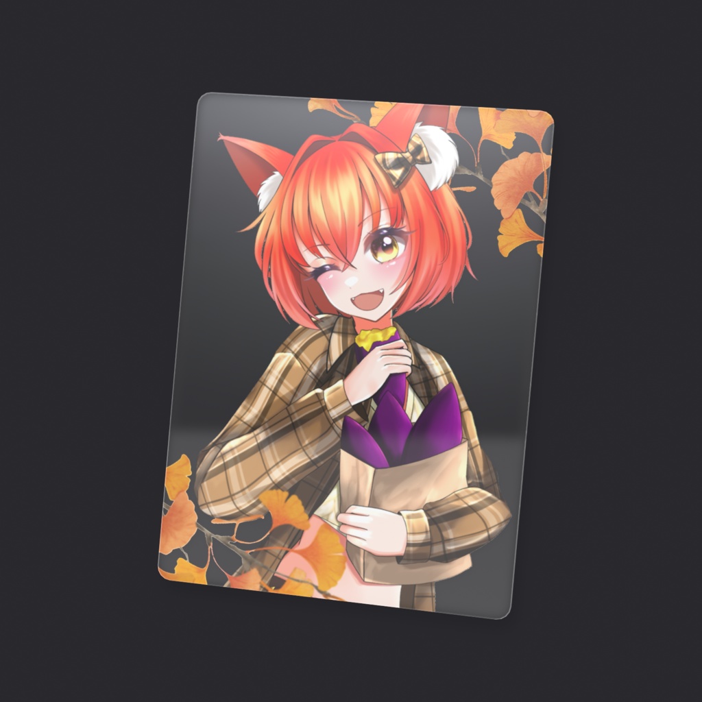 描きおろしイラストクリアカード秋Ver.【金之千夜丸】