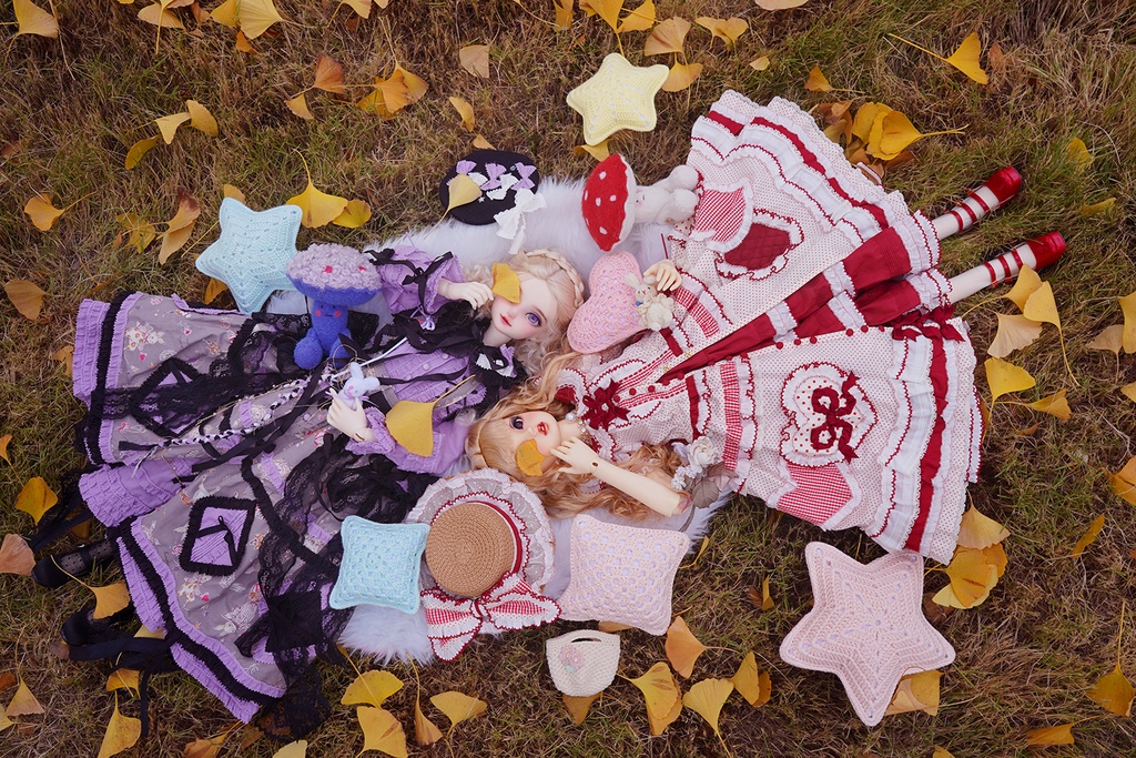 ふわふわ【国内即納】1/3 1/4BJD DD/MDD ドール用 手編みかぎ針編みのクッション