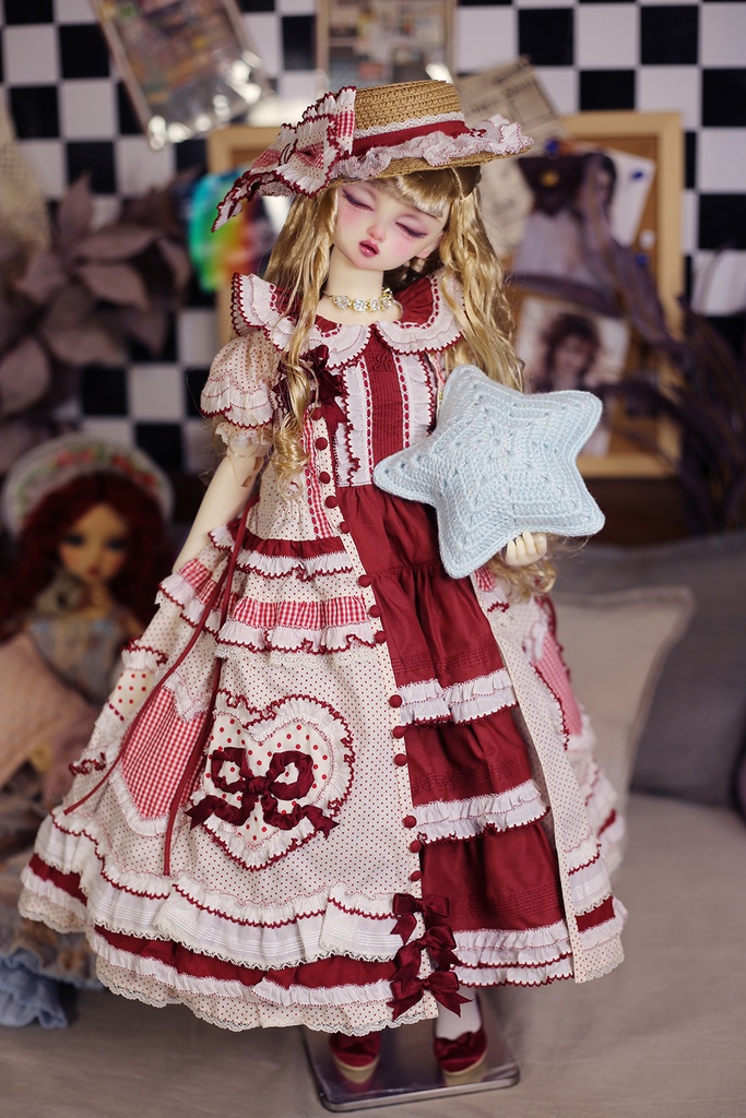 ふわふわ【国内即納】1/3 1/4BJD DD/MDD ドール用 手編みかぎ針編みのクッション