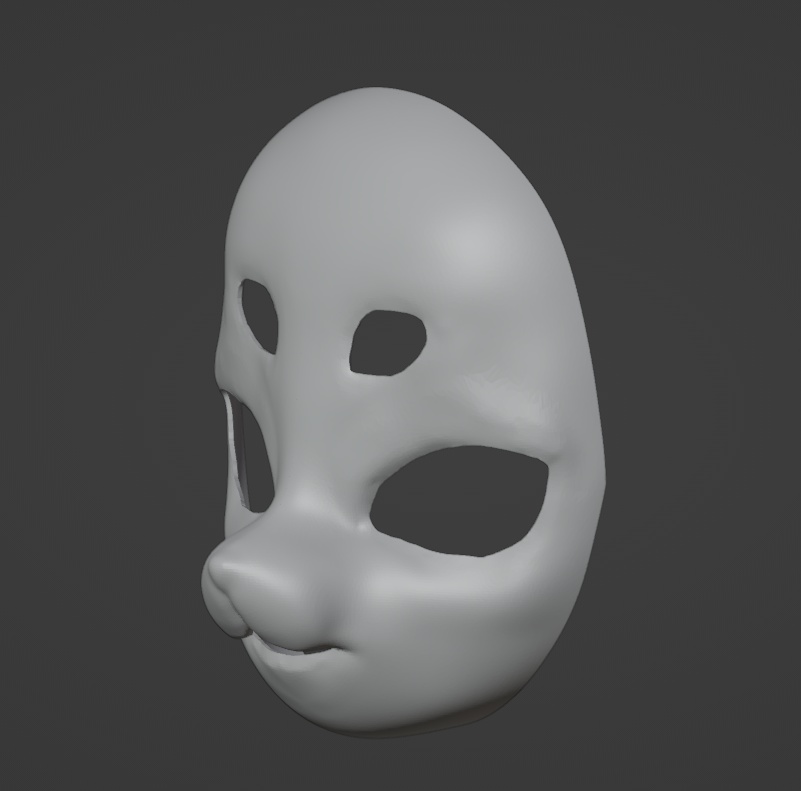 【受注生産】PLA素材着ぐるみマスク素体ガレージキットBタイプ