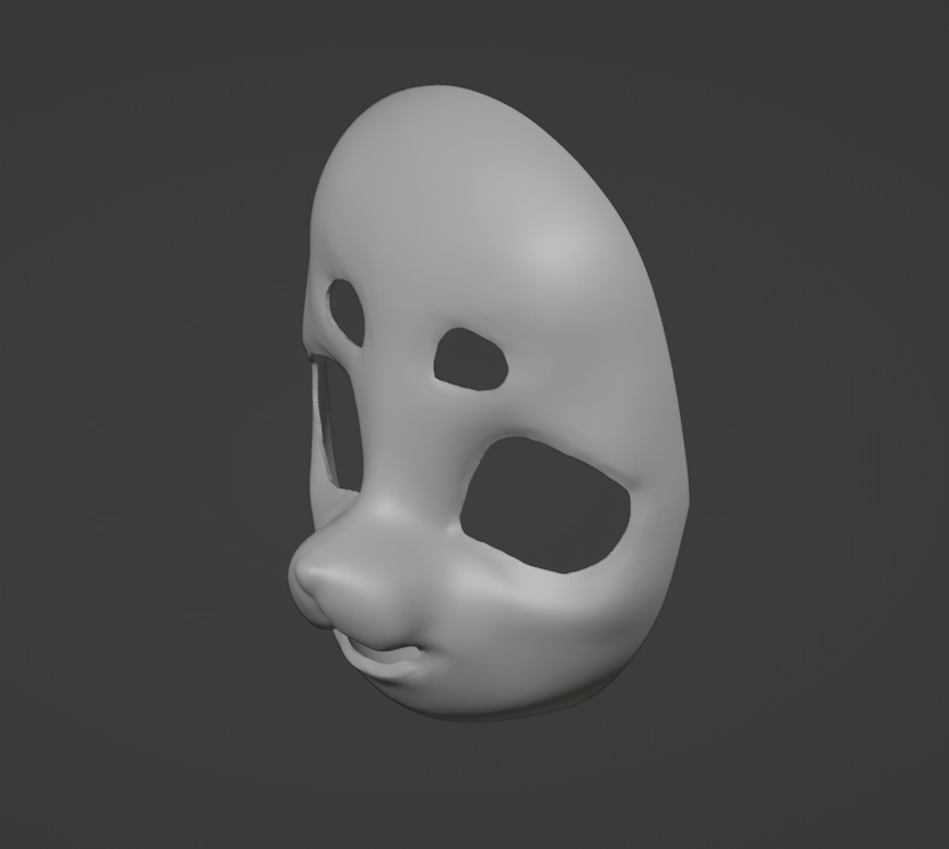 【受注生産】PLA素材着ぐるみマスク素体ガレージキットCタイプ