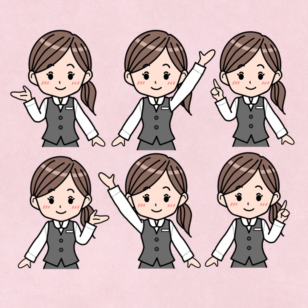 2Dアバター【001事務員】パペットデータ Character Animator