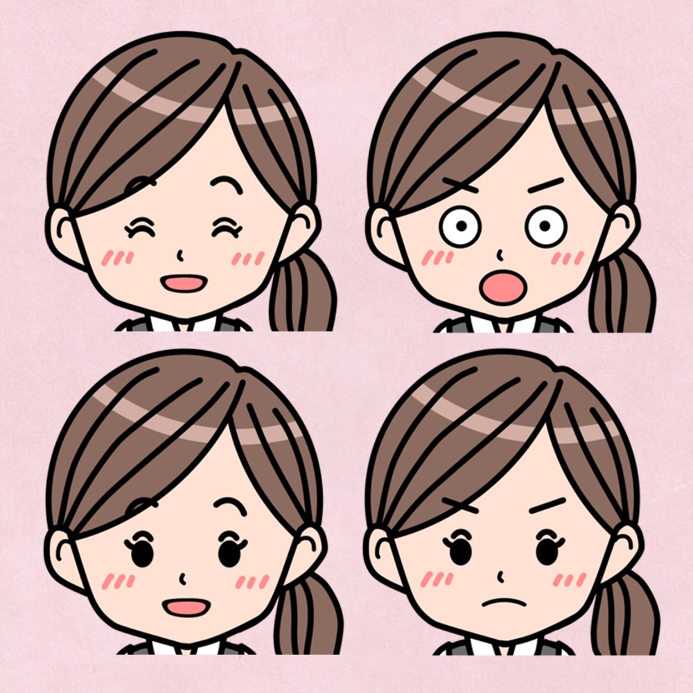 2Dアバター【001事務員】パペットデータ Character Animator