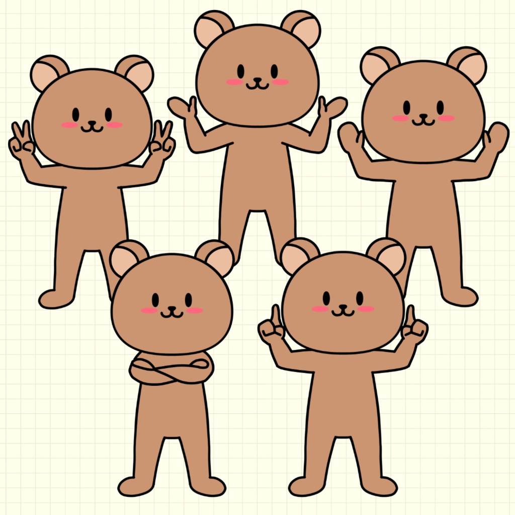 2Dアバター 動物パペットデータ Character Animator