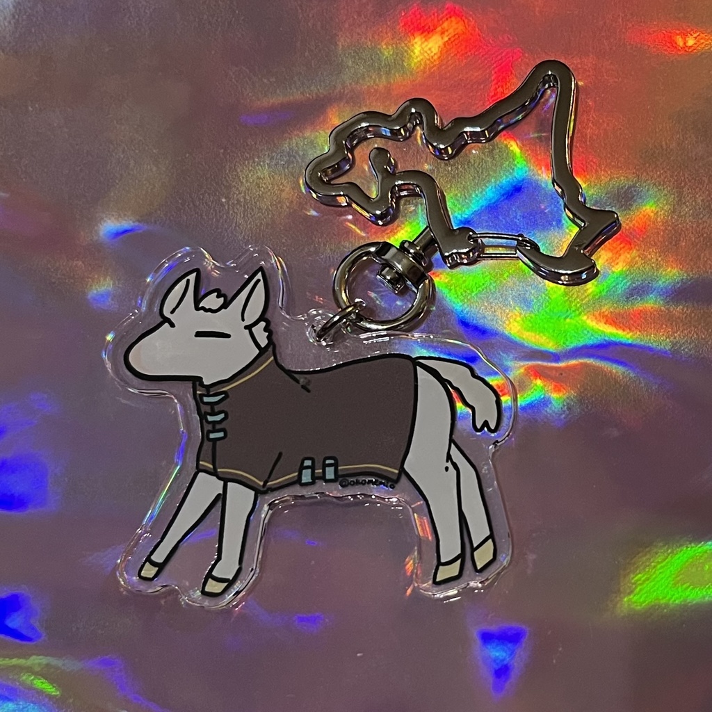 白毛馬アクリルキーホルダー②
