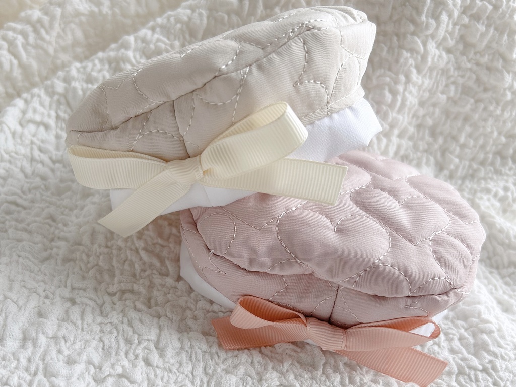 ハート模様なお散歩ルック